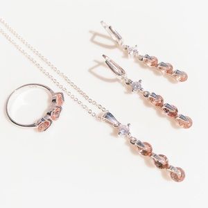 925 Silver ZULTANIT Tree Stones Jewellery Set